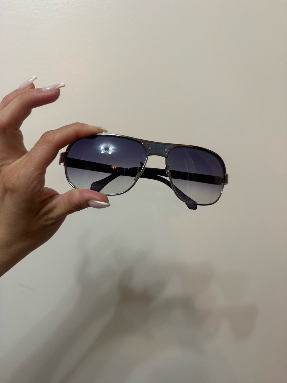 Ermenegildo Zegna SZ 3121V pilot sunglasses blue grey vintage